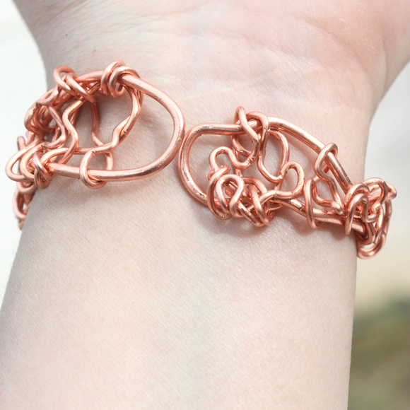 Herkimer Diamond Quartz Copper Healing Bracelet - Picture 8 of 8